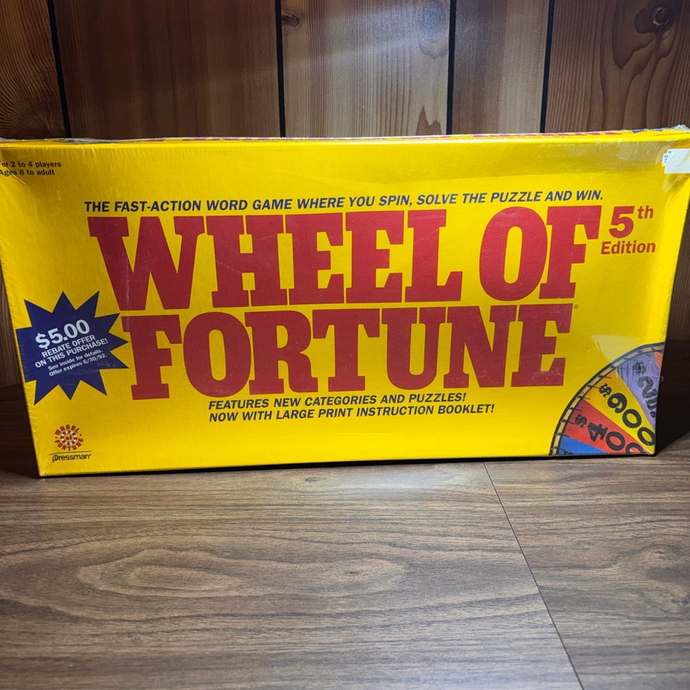 Sealed 1991 Wheel of Fortune 5th Edition Board Game